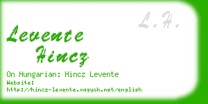 levente hincz business card